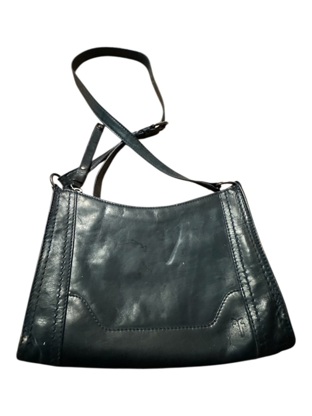 Frye Melissa Leather Shoulder Bag in Dark Navy